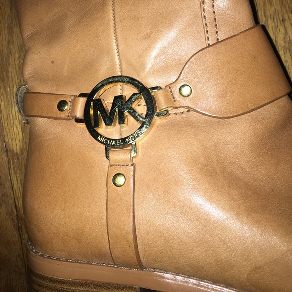 Michael Kors Tan Leather Boots - Picture 2 of 5